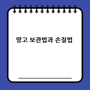 망고 보관법과 손질법