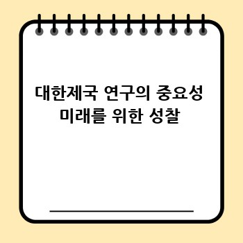 대한제국 연구의 중요성 미래를 위한 성찰