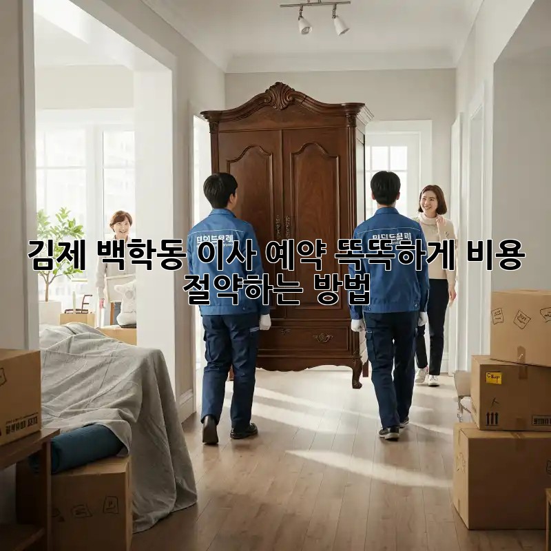 김제 백학동 이사 예약: 똑똑하게 비용 절약하는 방법