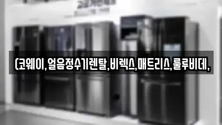 (코웨이,얼음정수기렌탈,비렉스,매트리스,룰루비데,