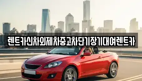 렌트카신차외제차중고차단기장기대여렌트카