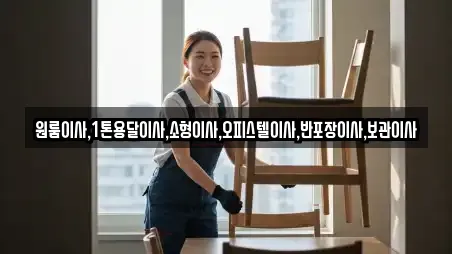 원룸이사,1톤용달이사,소형이사,오피스텔이사,반포장이사,보관이사