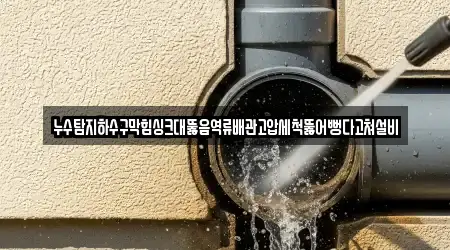 누수탐지하수구막힘싱크대뚫음역류배관고압세척뚫어뻥다고쳐설비