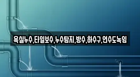 욕실누수,타일보수,누수탐지,방수,하수구,언수도녹임