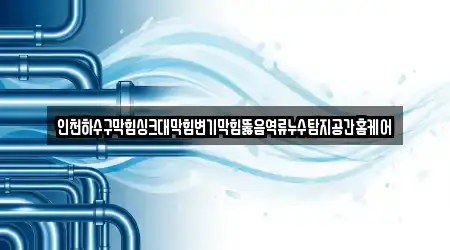 인천하수구막힘싱크대막힘변기막힘뚫음역류누수탐지공간홈케어