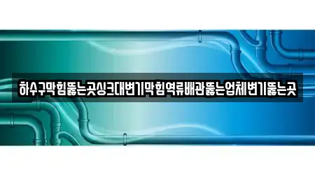 하수구막힘뚫는곳싱크대변기막힘역류배관뚫는업체변기뚫는곳