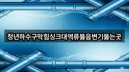 청년하수구막힘싱크대역류뚫음변기뚫는곳