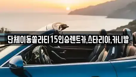 경기도 안성시 사곡동 렌트카 전문 단체이동쏠라티15인승렌트카,스타리아,카니발