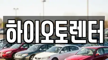 서울 성북구 동선동5가 렌트카 전문 하이오토렌터